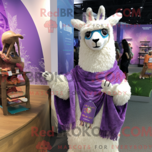 Lavendel-Lama-Maskottchen-K...