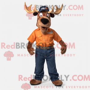 Rust Moose mascottekostuum...