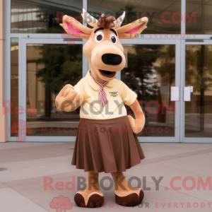 Brun Elk maskot kostume...