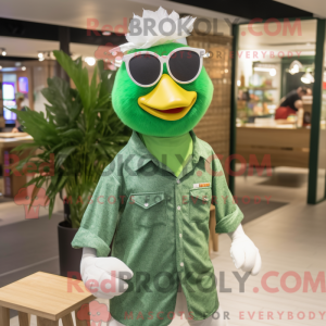 Grønne høner maskot kostume...