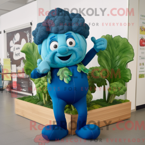Blue Broccoli mascot...