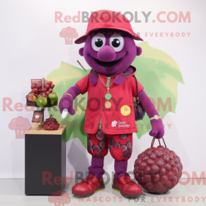 Red Grape maskotdraktfigur...