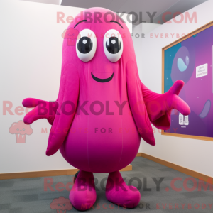 Magenta Squid mascot...