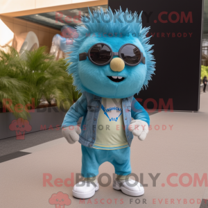 Cyan Porcupine mascot...