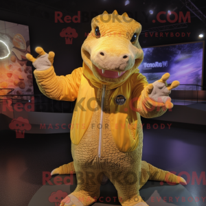 Gold Crocodile mascot...