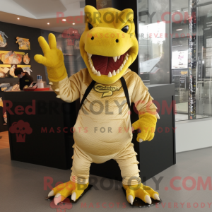 Gold Crocodile mascot...