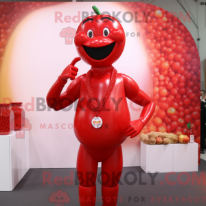 Rød æble maskot kostume...