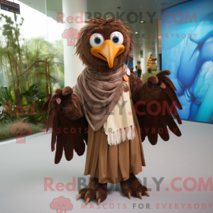Brun Harpy maskot kostume...