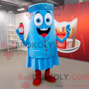 Sky Blue Bottle Of Ketchup...