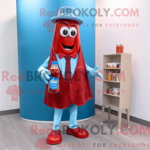 Himmelblaue Flasche Ketchup...