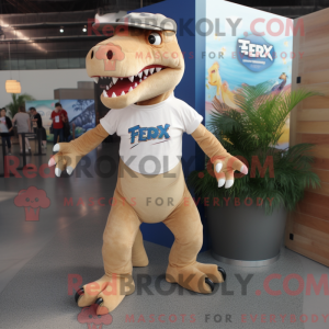 Tan T Rex mascot costume...