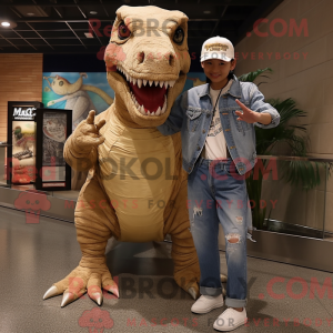 Postava maskota Tan T Rex v...