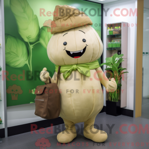 Tan Turnip mascot costume...