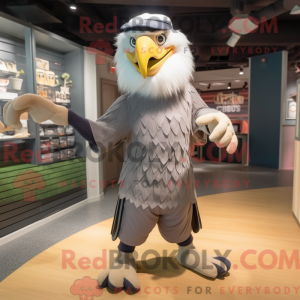 Gray Bald Eagle mascot...
