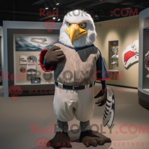 Gray Bald Eagle mascot...