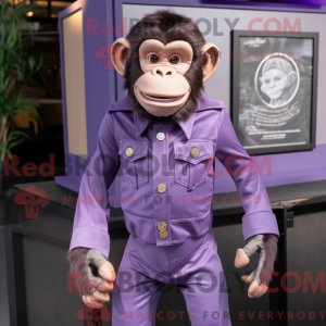 Lavender Chimpanzee mascot...