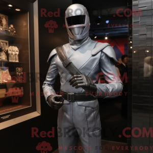 Sølv Gi Joe maskot kostume...