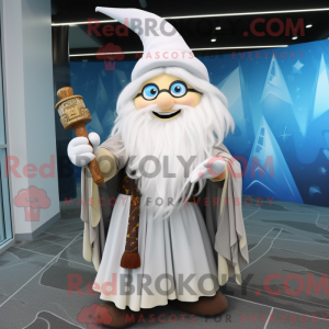 White Wizard mascot costume...
