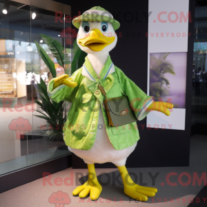 Lime Green Goose mascot...