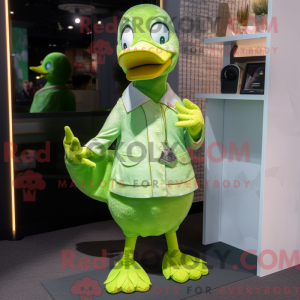 Lime Green Goose maskot...