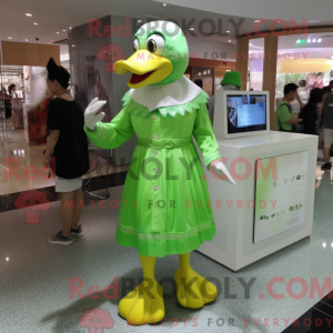 Lime Green Goose mascot...