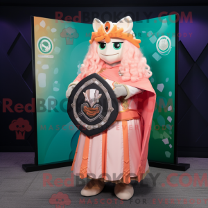 Peach Celtic Shield mascot...