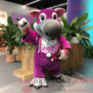 Magenta Tapir mascot...