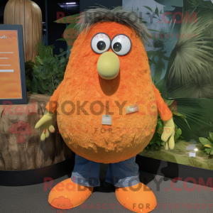 Orange Kiwi mascot costume...