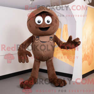 Brun Spider maskot kostume...