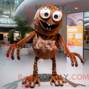 Brown Spider mascot costume...