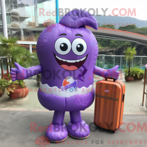 Purple Candy mascot costume...