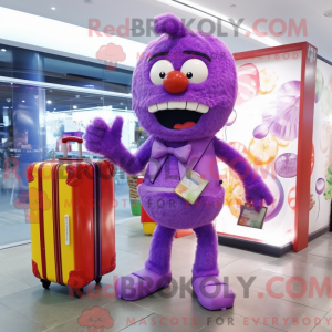 Costume mascotte de Purple...