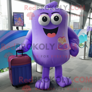 Purple Candy mascot costume...