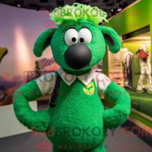 Green Sheep mascot costume...