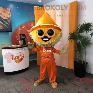 Orange Tacos maskot kostume...