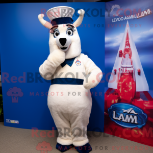 Navy Llama mascot costume...