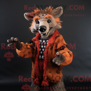 Rust Hyene maskot drakt...