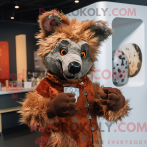 Rust Hyena mascot costume...