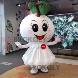 White Cherry mascot costume...