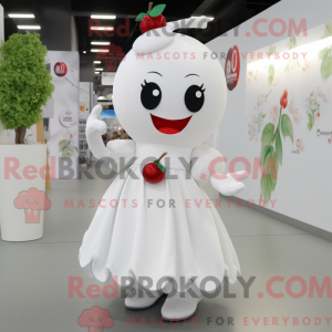 White Cherry mascot costume...