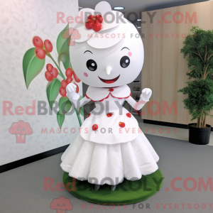 White Cherry mascot costume...