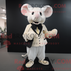 Cream Mouse mascot costume...