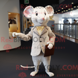 Cream Mouse mascot costume...