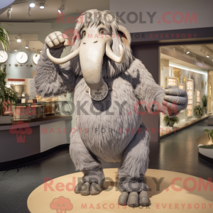 Sølv Mammoth maskot kostume...