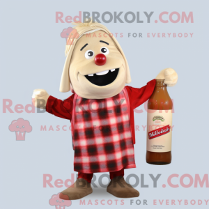 Beige flaske ketchup maskot...