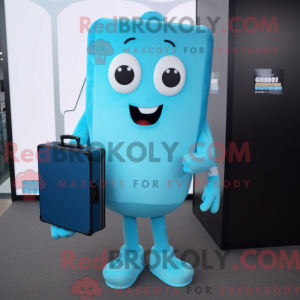 Cyan Pop Corn mascot...