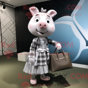 Disfraz de mascota Grey Sow...