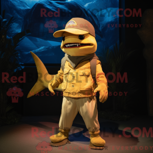 Gold Swordfish mascot...