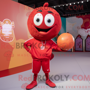 Red Handball Ball maskot...