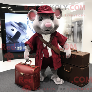 Maroon Rat maskotdraktfigur...